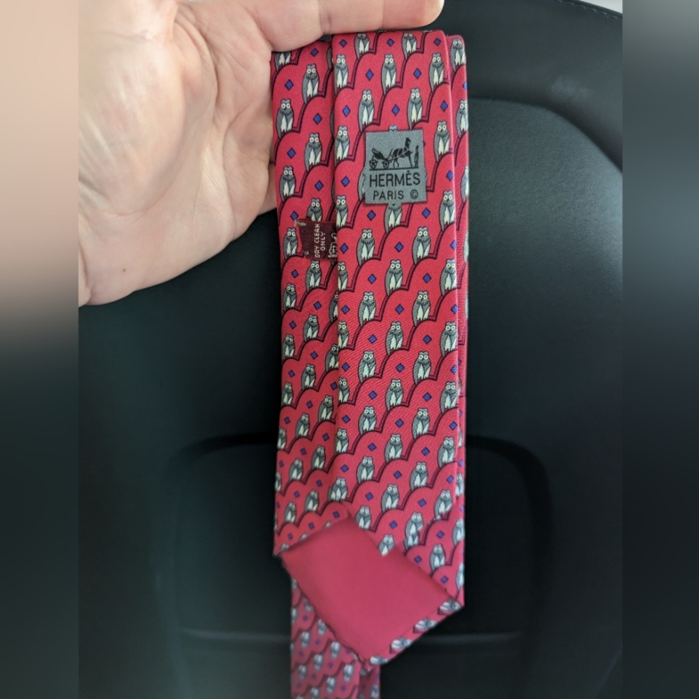 Hermes silk tie